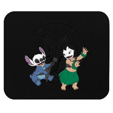Discover Black Metal Lilo and Stitch Mouse Pads
