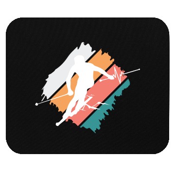 Discover ski skiing winter sports mountains funny snow reso Mouse Pads