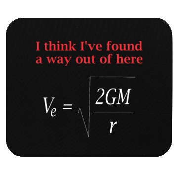 Discover Funny Physics Joke Escape Velocity Gravity Science Mouse Pads