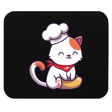 Discover Chef Cute Cat Baking Mouse Pads