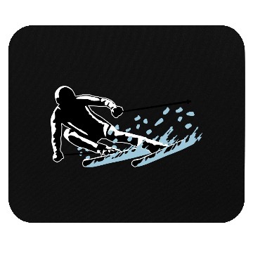 Discover Skiing, Skier and snow Mouse Pads