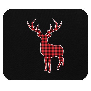 Discover Buffalo Plaid Deer Christmas Mouse Pads