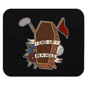 Discover Golf coffin Golf ball End up in a whole Mouse Pads