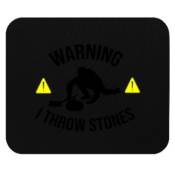 Discover I Throw Stones | Funny Curling Player Gift Mouse Pads