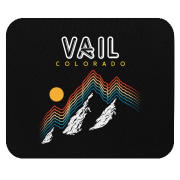 Discover Vail Colorado Usa Ski Resort 1980S Retro Mouse Pads