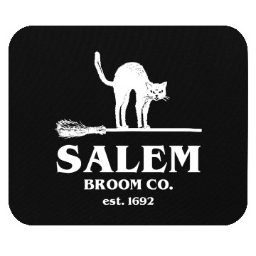 Discover Salem Broom Co Company Halloween Black Cat Witch A Mouse Pads