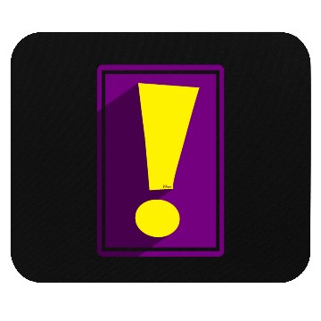 Discover Purple Whee! Shadow Exclamation Point Mouse Pads