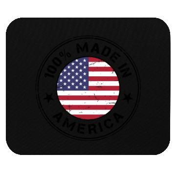 Discover USA Made in America flag stamp Mouse Pads