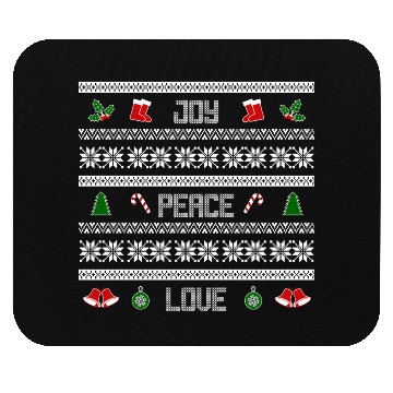 Discover 65 MCMLXV JOY PEACE LOVE CHRISTMAS SWEATER DESIGN Mouse Pads