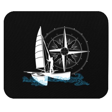 Discover Catamaran Sailing Double Hull Boat Two Hull Boat Mouse Pads