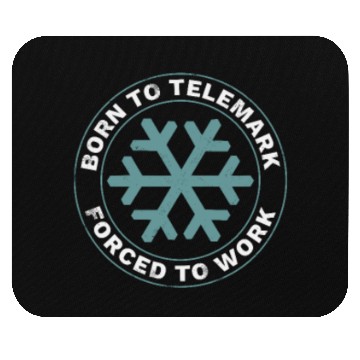 Discover Telemark Skiing Free Heel Ski Touring Snowflake Mouse Pads