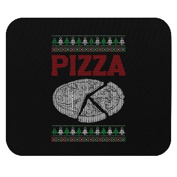 Discover Christmas Pizza Lover Funny Winter Holiday Gift Mouse Pads