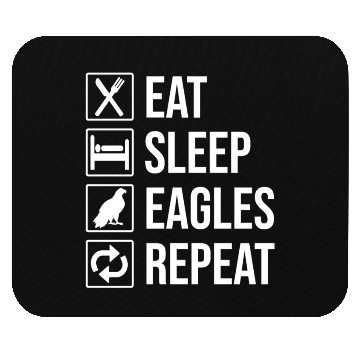 Discover Eat Sleep Eagles Repeat Funny Bald Eagle Mouse Pads