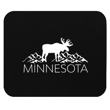 Discover Minnesota Moose And Mountains Souvenir Nature Mouse Pads