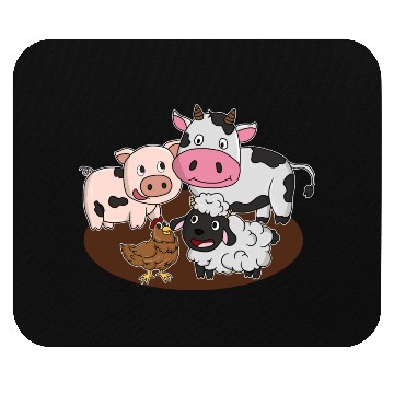 Discover Farm Animals Pig Cow Chicken Sheep Mouse Pads