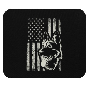 Discover Patriotic German Shepherd AMERICAN FLAG Dog Lover Mouse Pads