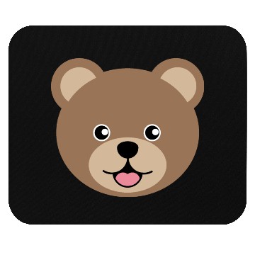 Discover Cute Brown Teddy Bear Face Mouse Pads