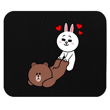 Discover Brown bear and Cony Be My Lover Mouse Pads