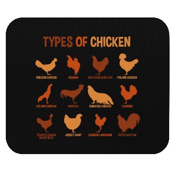 Discover Types of Chickens, Funny Chicken Lover Farmer Mouse Pads