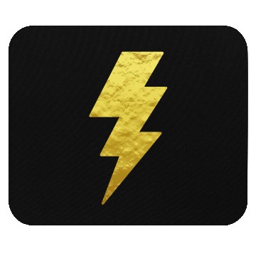 Discover Lightning Bolt Mouse Pads Gold Printed Top