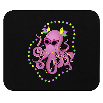 Discover Mardi Gras Octopus For Octopus Lover Mouse Pads