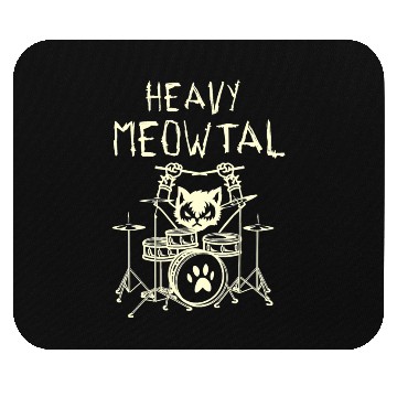 Discover Heavy Meowtal Cat Metal Music Gift Idea Mouse Pads