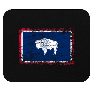 Discover Wyoming ensign flag used look Mouse Pads
