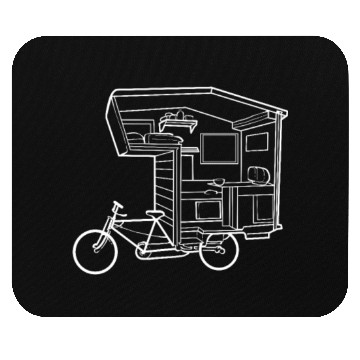 Discover Tiny Home Bicycle Cyclist or Camper Gift Mouse Pads