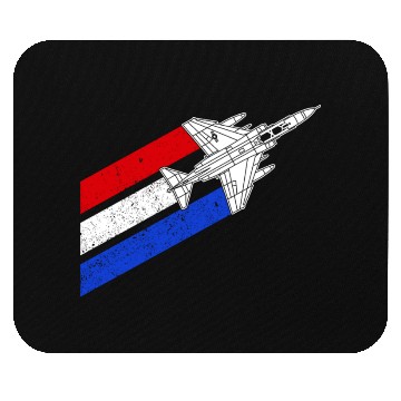 Discover F-4 Phantom Vintage USA Contrails Red White Blue Mouse Pads