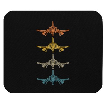 Discover Retro F-4 Phantom Fighter Jet Vintage F4 Airplane Mouse Pads