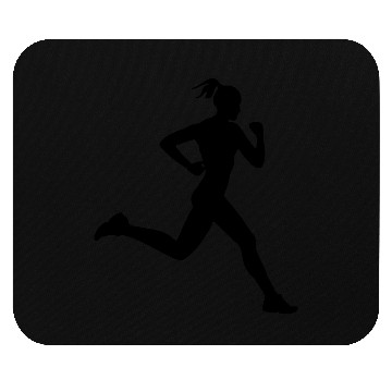 Discover Girl running runner training Mouse Pads