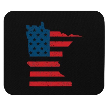 Discover Minnesota Vintage American Flag USA Patriotic Mouse Pads