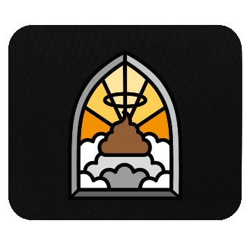 Discover Holy Shit stained glass Church poop Holy crap poo Mouse Pads