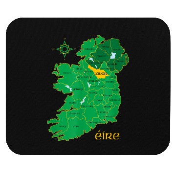 Discover Cavan Ireland County Map Eire Irish Travel Celtic Mouse Pads