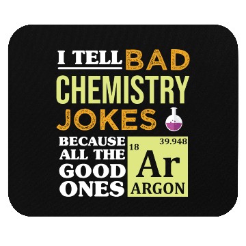 Discover Funny Science Argon Periodic Table Chemistry Jokes Mouse Pads