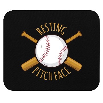 Discover Game Day Baseball Resting Pitch Face Mouse Pads