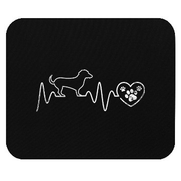Discover Heartbeat Dachshund Mouse Pads