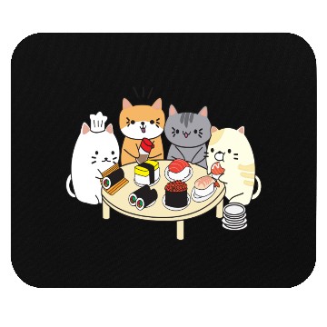 Discover Cat Sushi Mouse Pads