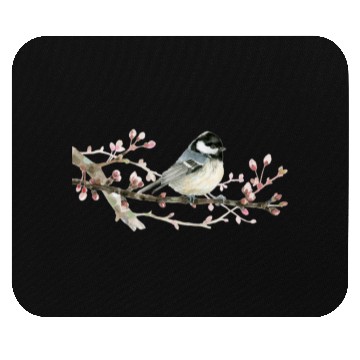 Discover Swamp Tit on A Twig - Garden Birds In Spring Mouse Pads