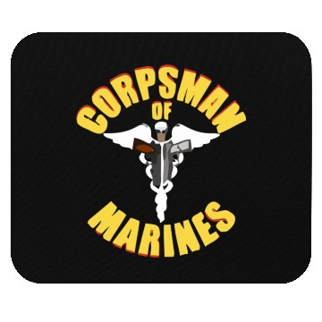 Discover Us Navy Corpsman 8404 Fmf Veteran Front & Back Des Mouse Pads