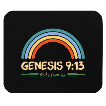 Discover Genesis 9:13 God's Promise Faithfully Rainbow Mouse Pads