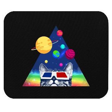 Discover 3D Space Cat Mouse Pads
