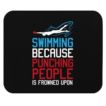 Discover Funny Swimming Swimmer Swim Mouse Pads