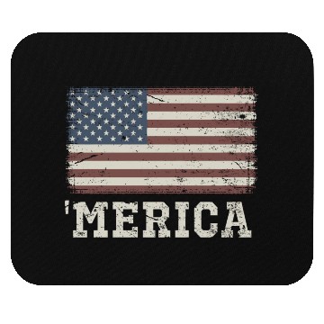 Discover Merica Vintage Usa Flag Mouse Pads