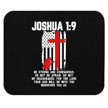 Discover Joshua 1:9 Fire fighter firefighter christian Mouse Pads