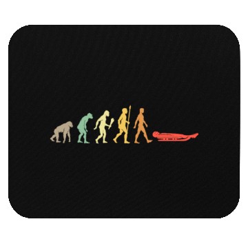 Discover Vintage Luge Evolution Winter Sport Gift Idea Mouse Pads