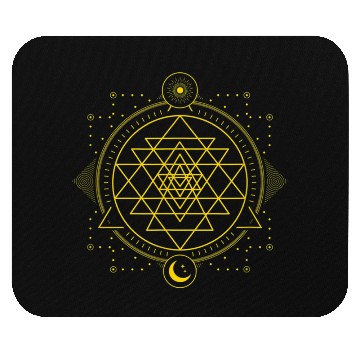 Discover Sri Yantra Geometry Chakra Sun and Moon Mouse Pads