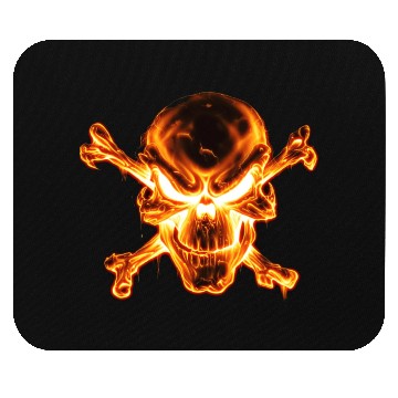 Discover flaming skull Mouse Pads