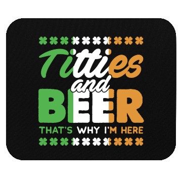 Discover Funny St. Patricks Day Irish Titties And Beer Gift Mouse Pads