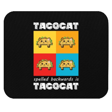 Discover Funny Taco Cat Tacocat Spelled Backwards Palindrom Mouse Pads